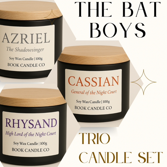 Night Court Candle Set | Rhysand Azriel Cassian Inspired Soy Candles | Fantasy Book Candle Bundle